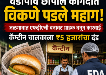 वडापाव छापील कागदात विकणे पडले महाग!