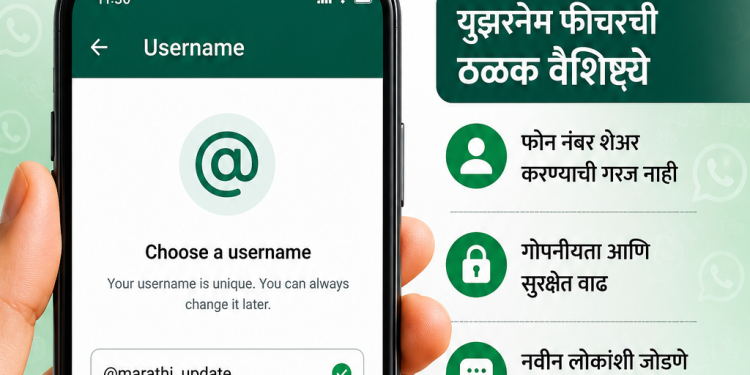 युजर्ससाठी मोठी अपडेट! फोन नंबर शेअर न करताही WhatsApp वर साधता येणार संवाद; ‘Username’ फीचर सुरू