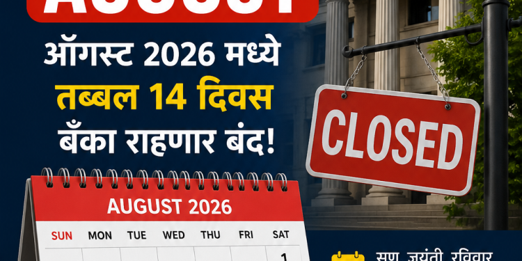 ऑगस्टमध्ये तब्बल 14 दिवस बँका बंद; महत्त्वाची कामे वेळेत उरका, सुट्ट्यांची संपूर्ण यादी