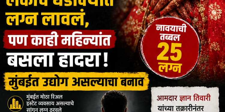 भाजप आमदाराचा जावई निघाला 25 बायकांचा नवरा