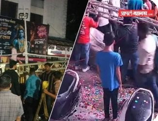 दुर्दैवी ! दहीहंडीचा डिजेसाठीचा लोखंडी सांगाडा डोक्यात कोसळून महिलेचा मृत्यू